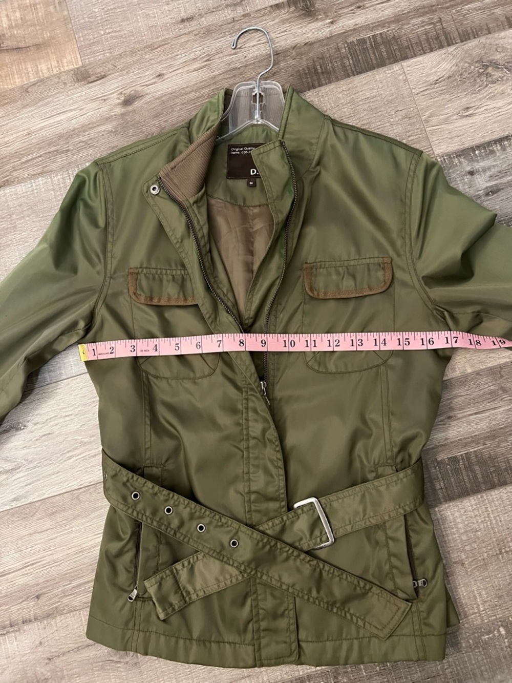 Lightweight women’s olive green utility/military style jacket sz S - Picture 4 of 14